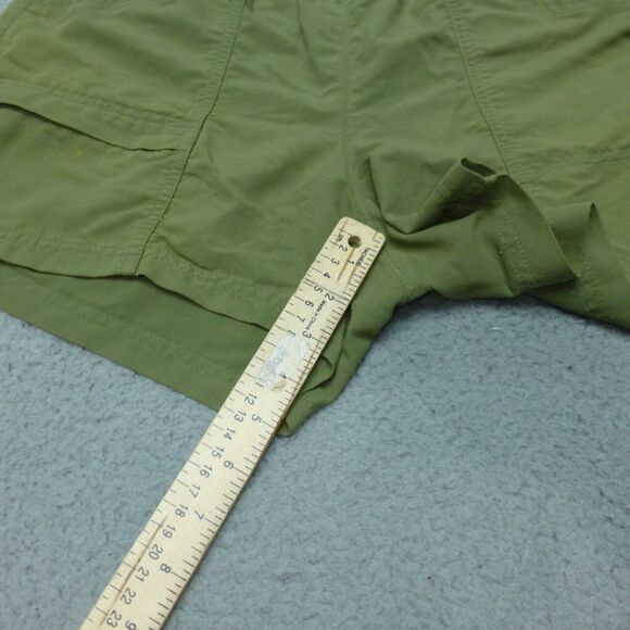 The North Face Shorts Womens Large Green Belted Hiking Outdoor Pockets - Picture 11 of 12